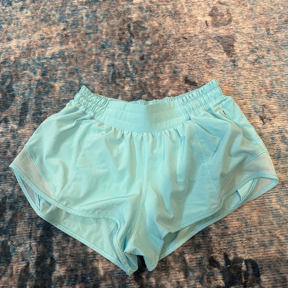 Lululemon Athletica Cyan/Bright Blue Hotty Hot Low Rise Athletic Short